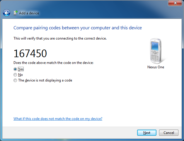 4. Once pairing is completed, Windows will show the following Bluetooth Operations screen. Click the Connect button and your computer will go online.